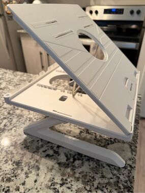 Adjustable White Laptop Stand